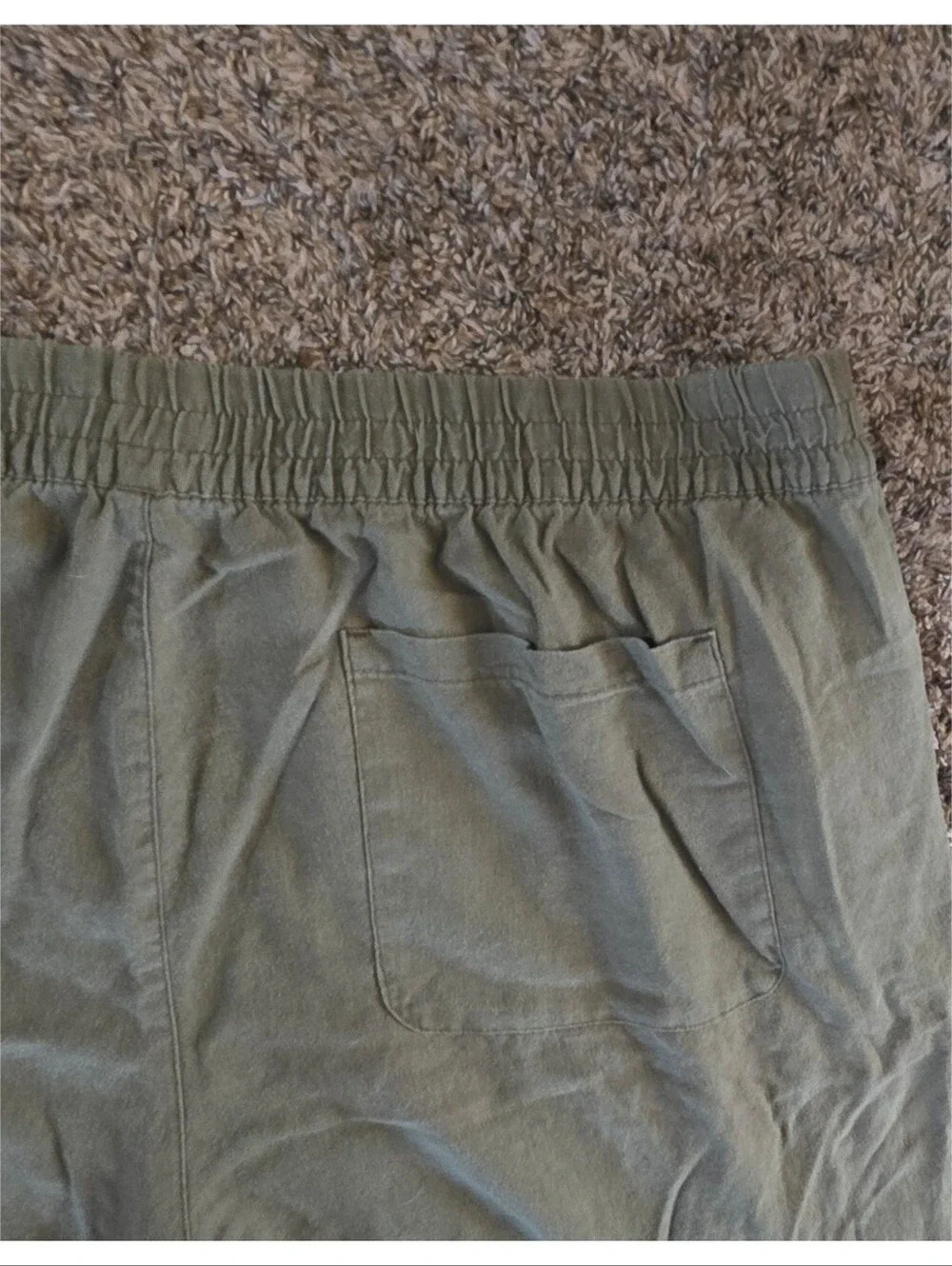 Old Navy High Waisted Linen Blend Wide Leg Pants Olive Green Size 3X